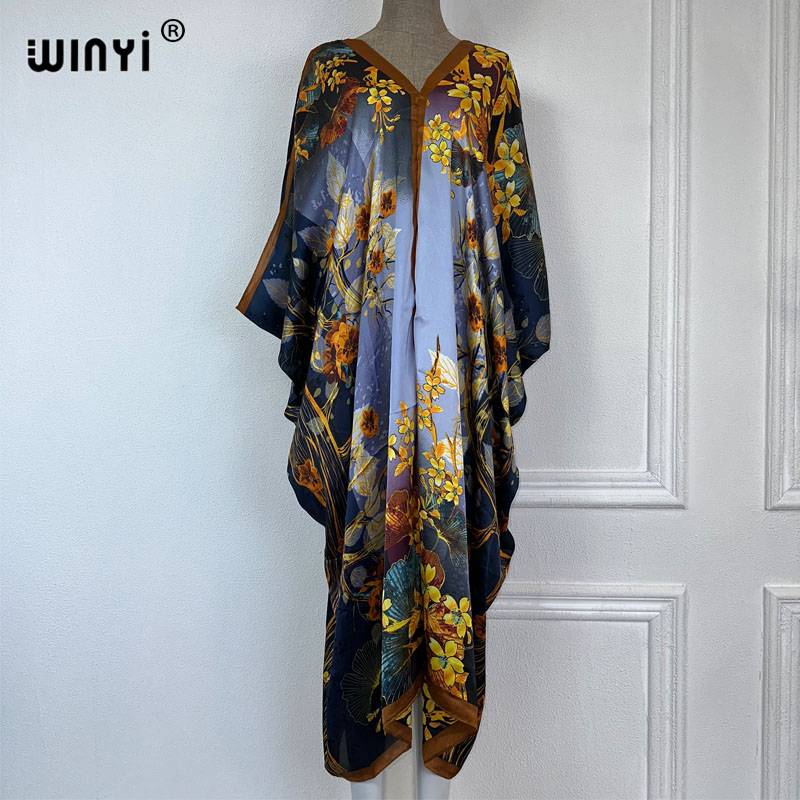 Boho Summer Beach Maxi Dress - WINYI 2023 V넥 아프리카 패션 여성