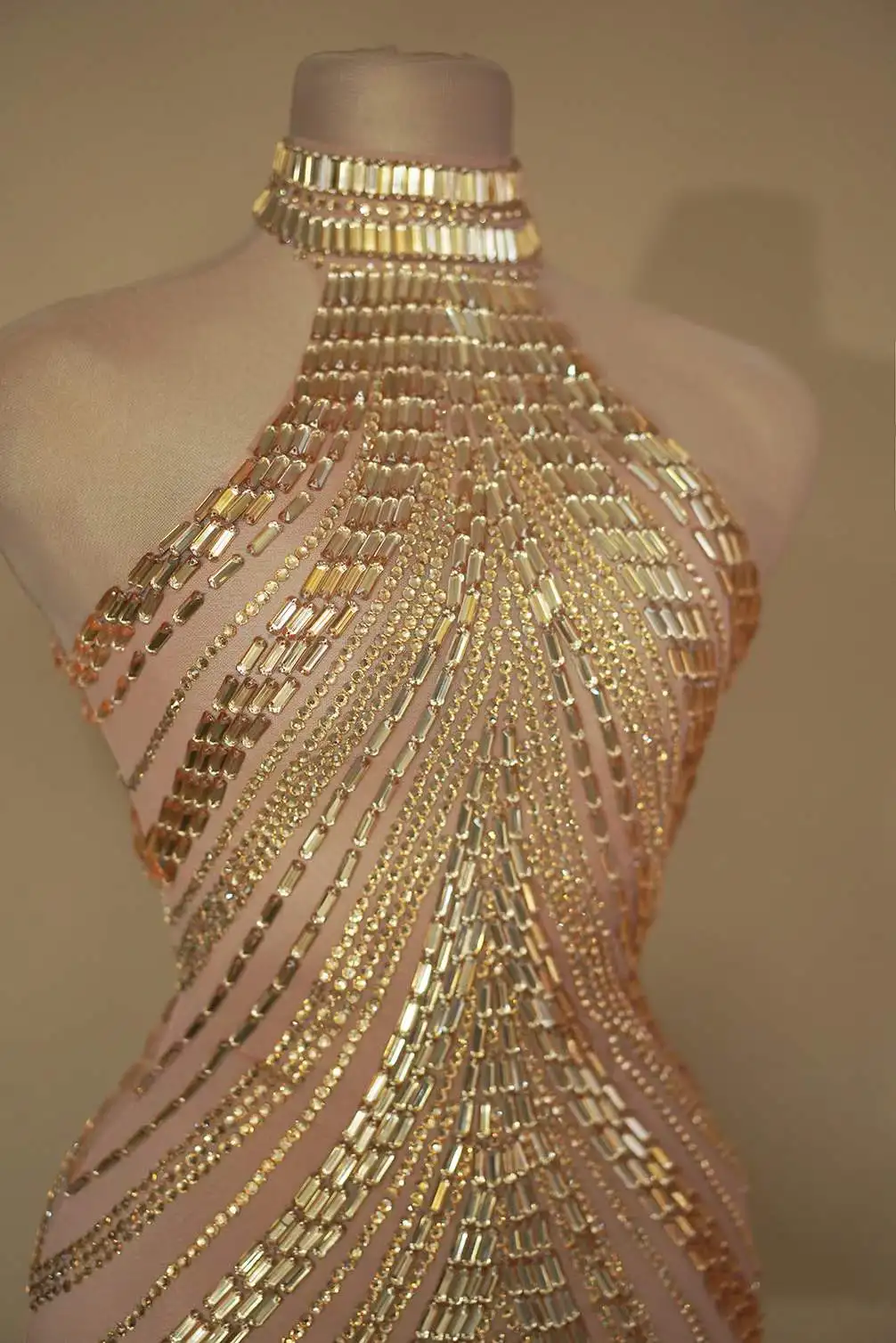 Sparkly Rhinestone Club Party Dress - 반짝이는 드레스 여성용 스트레치 라인스톤 나이트클럽