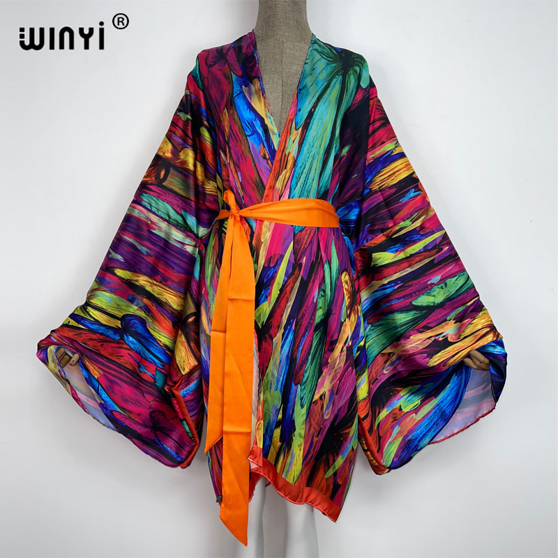 Boho Summer Beach Maxi Dress - WINYI 여성용 우아한 비치 비키니, 보헤미안